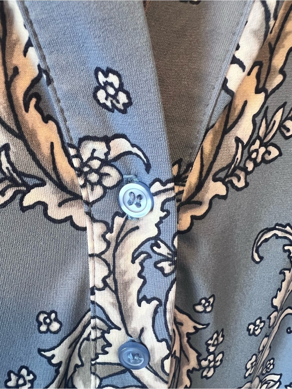 💙Belle by Kim Gravel Blue Floral Paisley Tunic Top Size Large QVC Boutique💙 - Picture 7 of 11